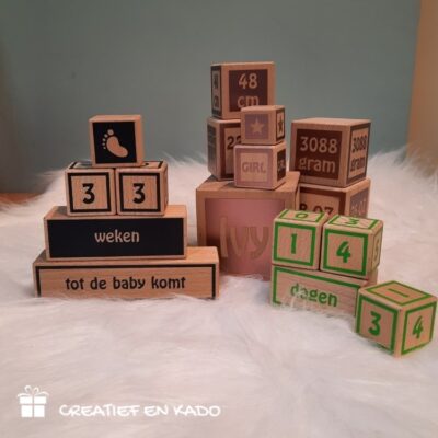 houten blokken divers, houten blokken kado geven