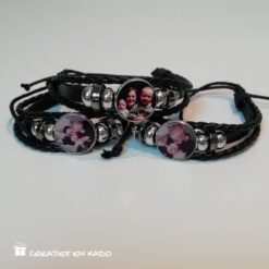 armbanden met eigen foto zwart