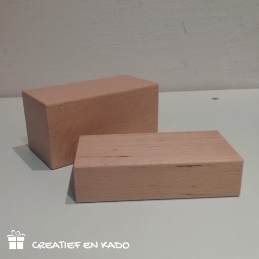 houten blok langwerpig hoog en laag