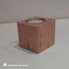 houten theelichtje, houten kandelaar