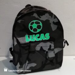 rugtas met naam, rugtas camouflage, rugzak met naam