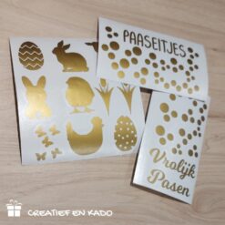 diy stickers pasen goud, paas stickers