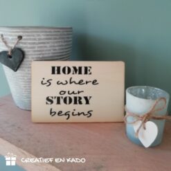 houten wenskaart home