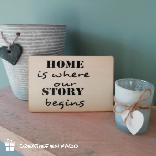 houten wenskaart home