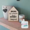 home is where our story begins houten huisje