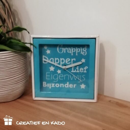 klokje tekst jongen, klokje geboorte jongen, kraamcadeau jongen, babyshower jongen