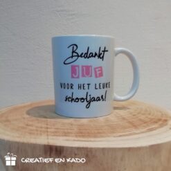 Mok juf, cadeau juf, Bedankt juf voor het leuke schooljaar