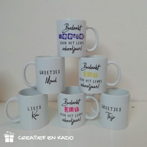 beker voor juf en meester