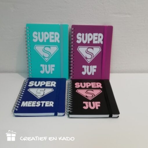 superjuf en supermeester notitieboekjes