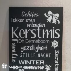 tekstbord kerstmis