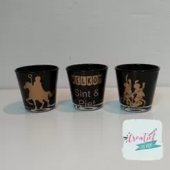 theelichtje sinterklaas, theelichtje zwart
