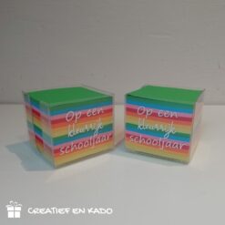 memo kubus juf kleurrijk schooljaar
