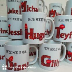 mokken chocolade letters, mokken sinterklaas, mok met naam chocolade letter