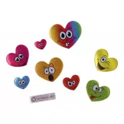 gezicht stickers, stickervel glinsterende gezichtjes, uitdeelkadootjes, emotions, smiley