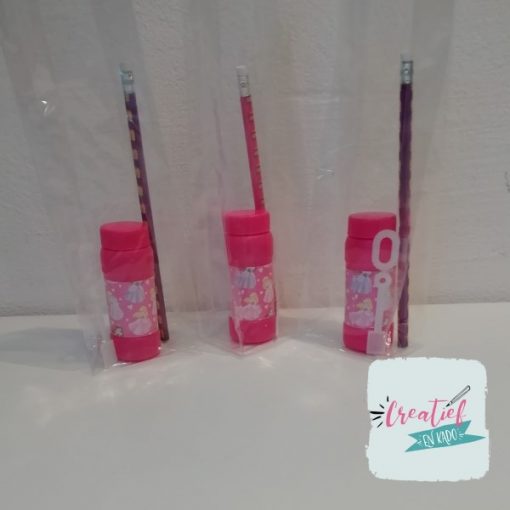 prinses bellenblaas traktatie, meisjes traktatie, complete traktatie