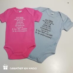 romper hoi papa, romper bedrukt, romper wit