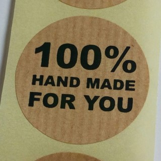 sticker 100% handmade for you, sluitzegel handmade