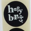 sticker happy birthday, sluitzegel happy birtday, verjaardags sticker, kado sticker verjaardag