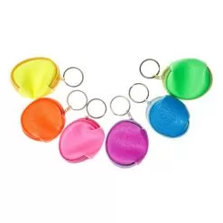 sleutelhanger portemonnee neon, neon portemonnee, neon sleutelhanger, meiden traktatie, neon traktatie, uitdeelkadootje
