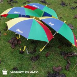 paraplu met naam kind, kinderparaplu met naam,