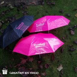 paraplu voetbal moeder, paraplu roze, paraplu zwart, paraplu zwart