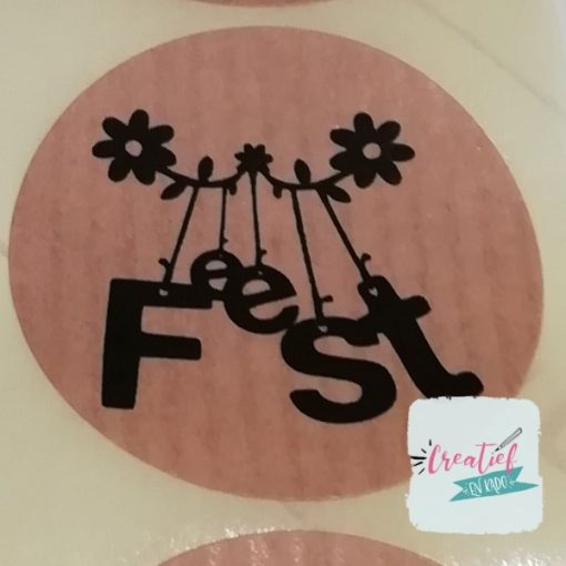 sticker feest, sluitzegel feest, cadeau service
