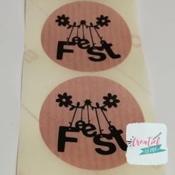 kadosticker feest, ronde sticker feest, sluitzegel feest