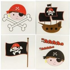 piraten tatoeage, piraten traktatie, piraat uitdeelkadootje, plak tatoeage piraat