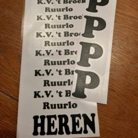 wedstrijd bordjes stickers kv 't broek