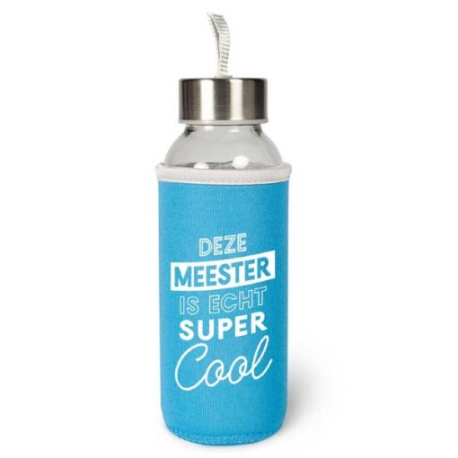 waterfles meester, cadeau meester, duurzame waterfles, deze meester is echt supercool