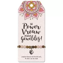 vriendschapsarmband powervrouw, cadeau voor haar, cadeau vriendin