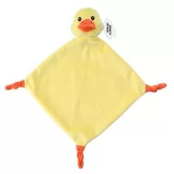 tutdoek eend, knuffeldoek eend, knuffeldoek met naam, kraamcadeau met naam,
