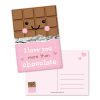 kaart I love you more than chocolate, kaart studio schatkist, cadeau chocolade