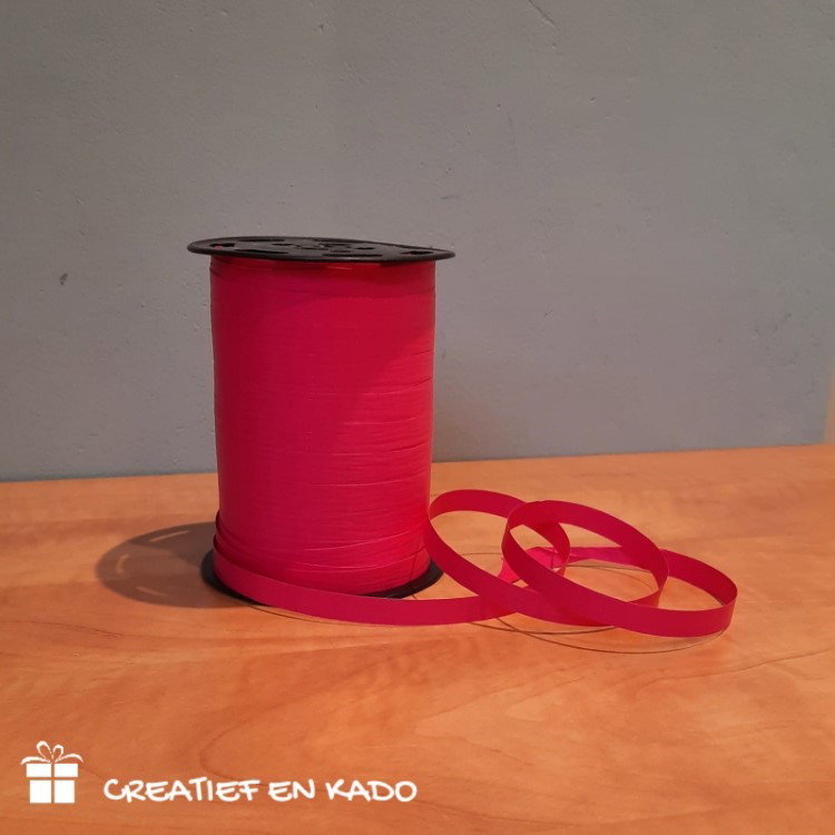 cadeaulint roze, krullint roze, krullint paperlook roze