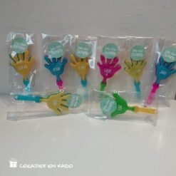 klaphand traktatie, dag dag traktatie, afscheids traktatie, traktatie 4 jaar