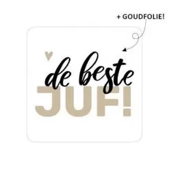 sluitsticker de beste juf, sticker juffrouw, juf bedankt