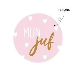 sluitsticker mijn juf, sticker juffrouw