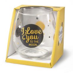 water- wijnglas i love you, waterglas i love you, wijnglas i love you, i love you to the moon and back, cadeau valentijnsdag
