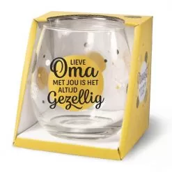 water- wijnglas oma, waterglas oma, wijnglas oma, cadeau oma