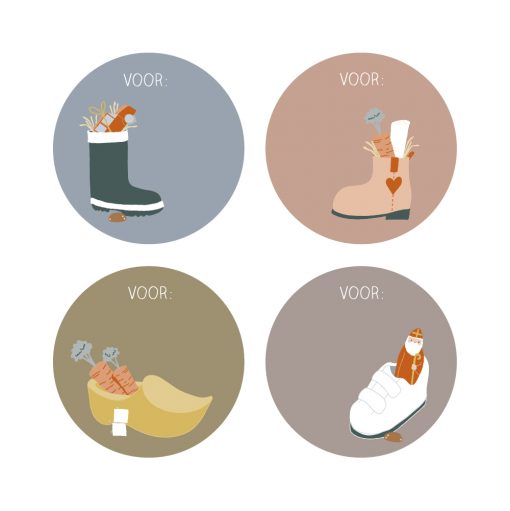 sluitsticker sinterklaas schoen, kadosticker sinterklaas