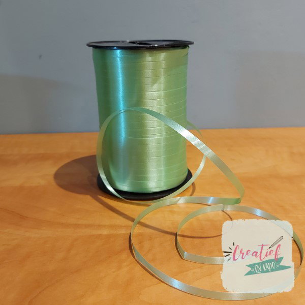 krullint muntgroen, krullint groen, cadeau lint groen