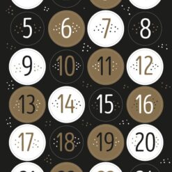 advent stickers, stickervel advent stickers, stickers kerstmis, inpakken