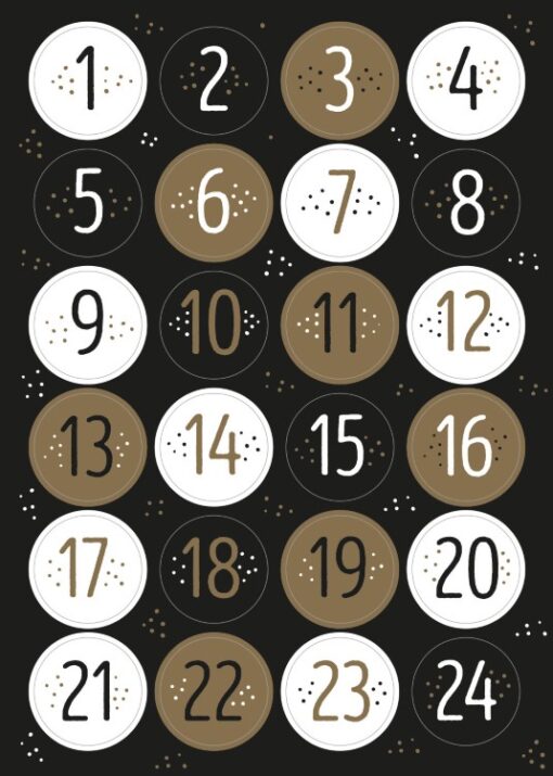 advent stickers, stickervel advent stickers, stickers kerstmis, inpakken