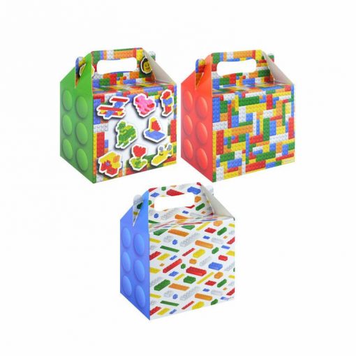 menubox bouwstenen, menubox lego. lego traktatie, traktatie box jongens