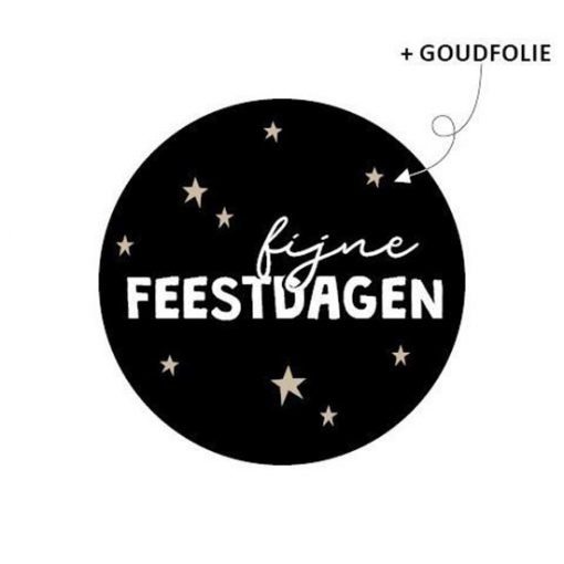 Sluitsticker fijne feestdagen, sluitsticker kerstmis, kado sticker fijne feestdagen