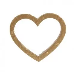 houten hartje goud, houten deco inpakken, hartje inpakken