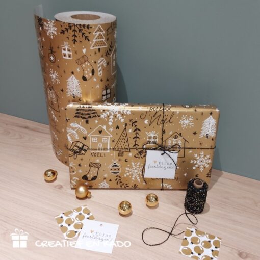inpakpapier christmas time, kadopapier kerstmis, inpakken , inpakinspiratie, kadolabel fijne feestdagen