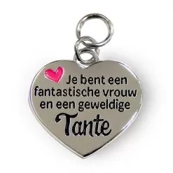 charm for you tante, bedeltje tante, cadeau tante