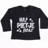 baby shirt hulppietje lange mouw hulppietje, trui hulppietje, shirt lange mouw zwart