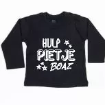 baby shirt hulppietje lange mouw hulppietje, trui hulppietje, shirt lange mouw zwart